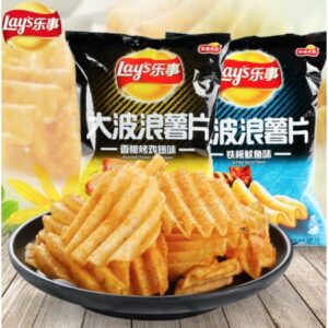 Lay's Big Wave Chips Grilled Pork Charcoal 70g - obrazek 2