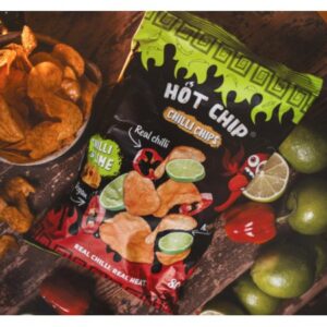 Hot Chip Chilli & Lime Chips 80g - obrazek 2