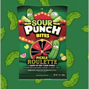 Sour Punch Bites Pickle Roulette 140g - obrazek 3