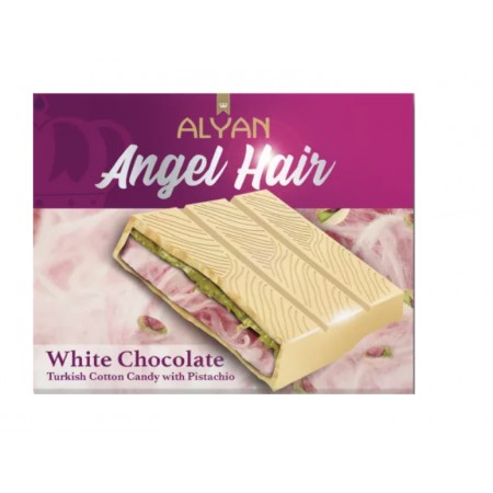 Alyan Angel Hair White Chocolate Cotton Candy with Pisatchio 80g