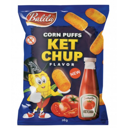 Balila Corn Puffs with Ketchup Flavor Gluten-Free 35g
