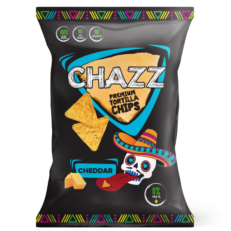 Chazz Tortilla Chips Cheddar Cheese 100g