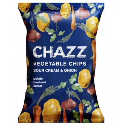 Chazz Vegetable Chips Sour Cream Onion 75g