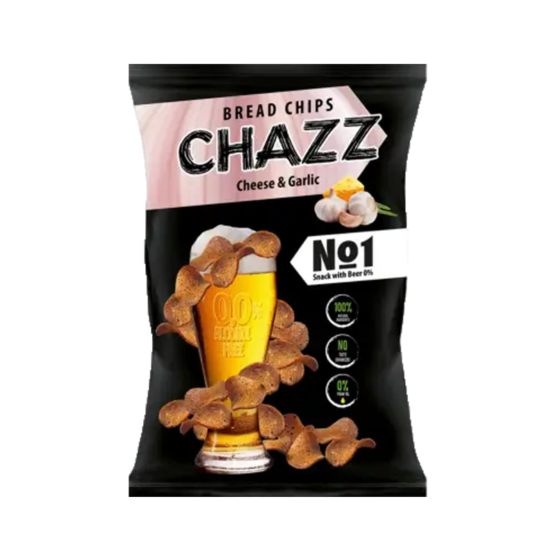 Chazz Bread Chips Garlic Cheese 100g