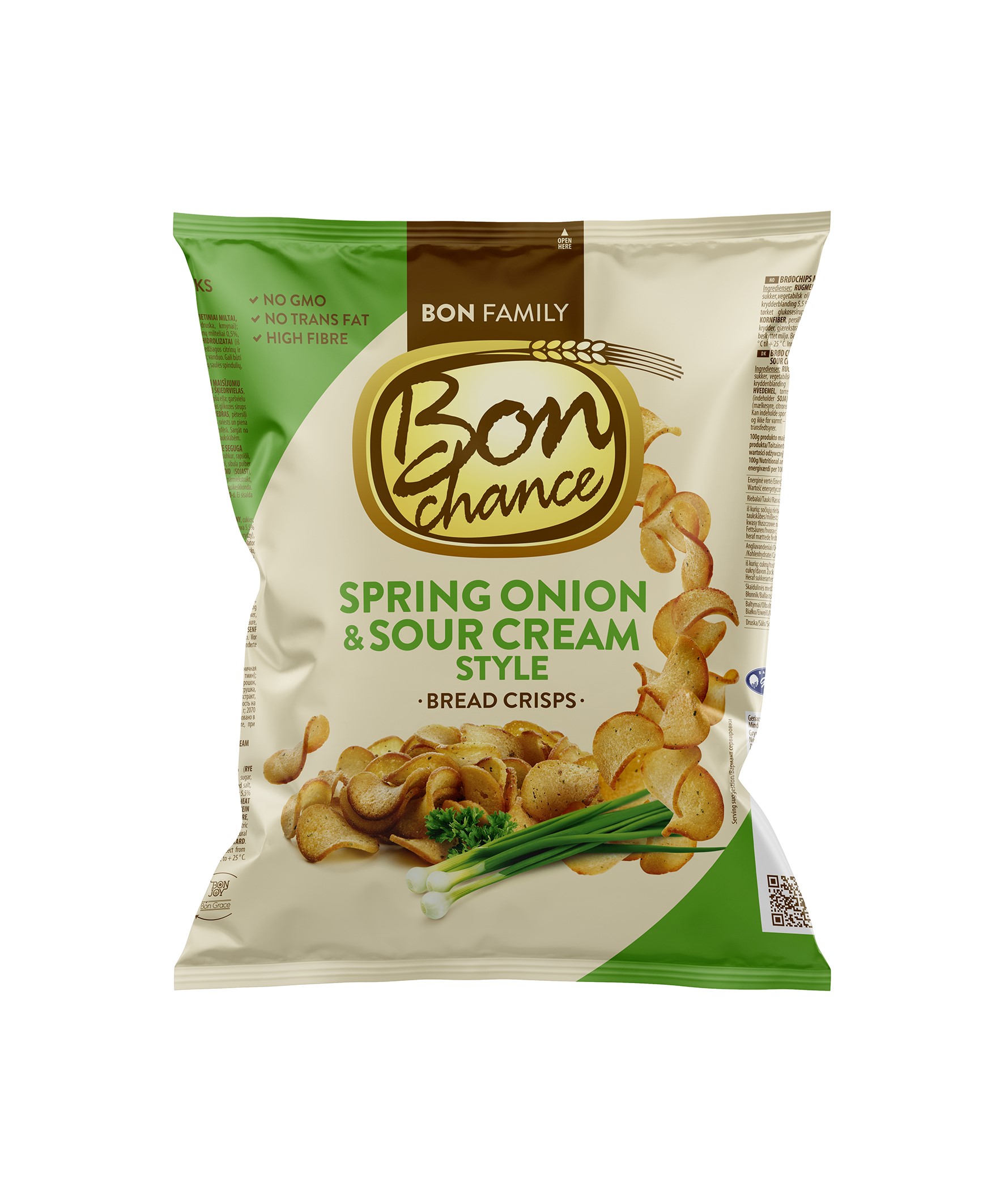Bon Chance Spring Onion Sour Cream Bread Crisps 60g
