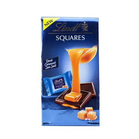 Lindt Squares Dark Caramel Sea Salt 144g
