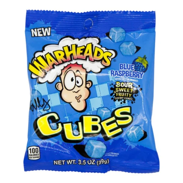 Warheads Cubes Blue Raspberry 99 g | Sweetest World