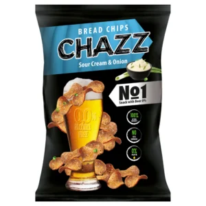 Chazz Bread Chips Sunflower Seeds Sour Cream & Onion 100g