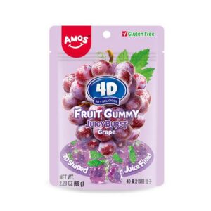 Amos 4D Juicy Burst Grape Fruit Gummy 65g