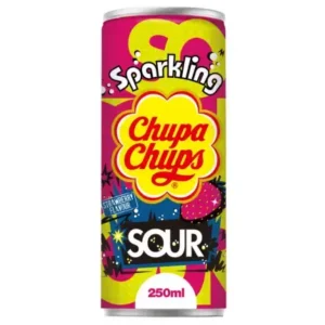Chupa Chups Sparkling Sour Strawberry 250ml