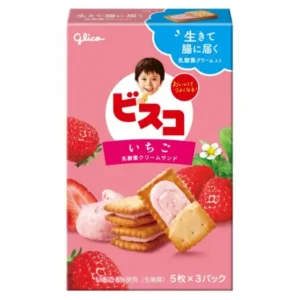 Glico Biscuit Milky Strawberry 65g
