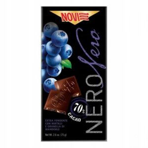 Novi Nero 70% con Mirtilli e Mandorle 75g