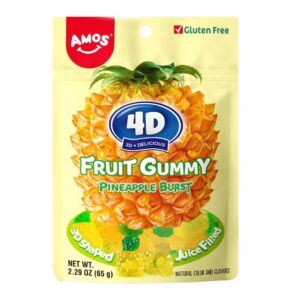 Amos 4D Pineapple Burst Fruit Gummy 65g