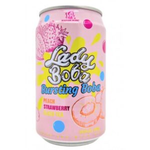 Lady Boba Bubble Tea Peach Strawberry 320ml