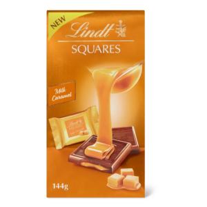 Lindt Squares Milk Caramel 144g