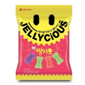 Lotte Jellycious Sour Gummies Mix Fruits Flavour 51g