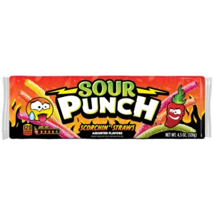 Sour Punch Scorchin Straws 128g